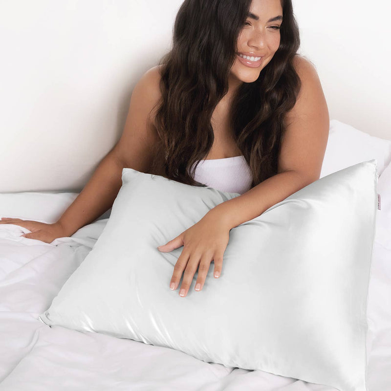 Satin Standard Pillowcase, Ivory | Kitsch