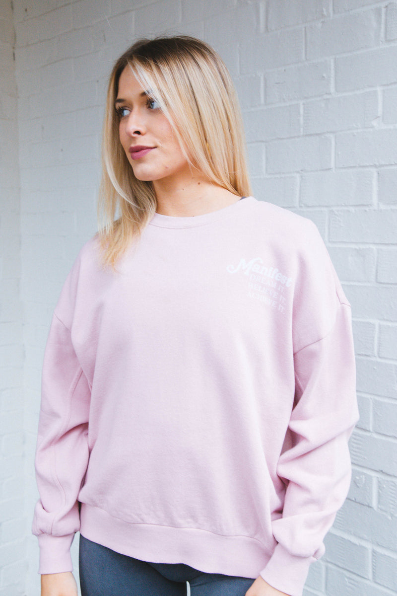 Oversized Manifest Sweatshirt, Pink Passion | Z Supply