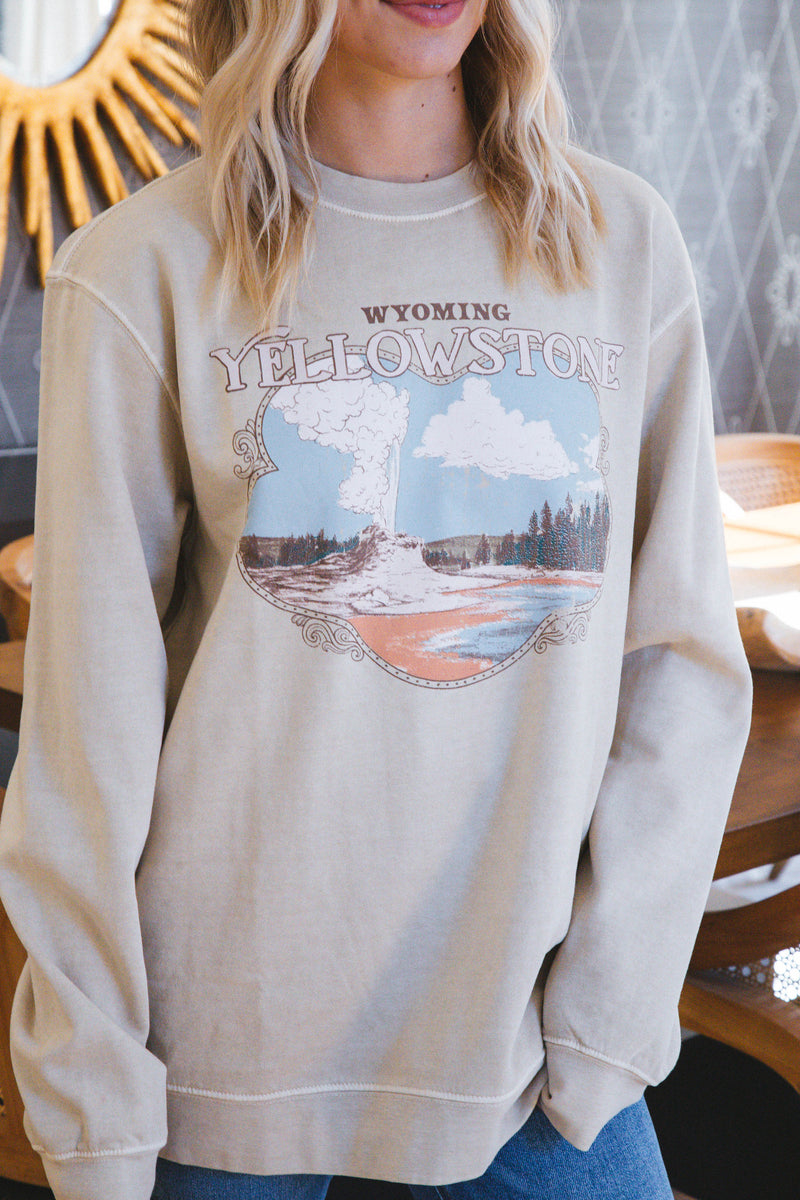 Yellowstone Frame Graphic Sweatshirt, Sand | Girl Dangerous