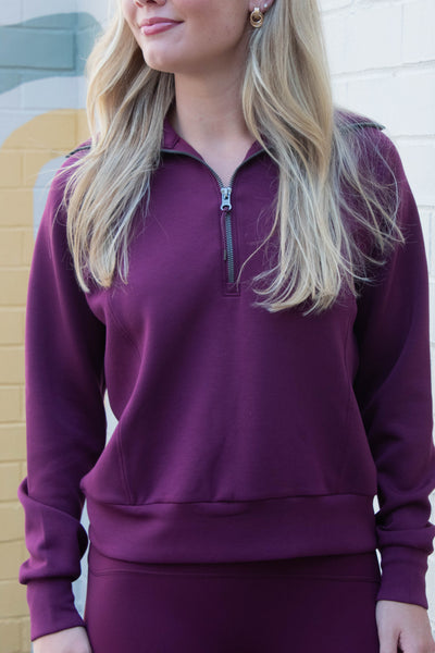 新品未使用　INSCRIRE Asymmetry Sweat パープル AURALEE ELASTIC HIGH GAUGE SWEAT HALF ZIP P/O – Chum!