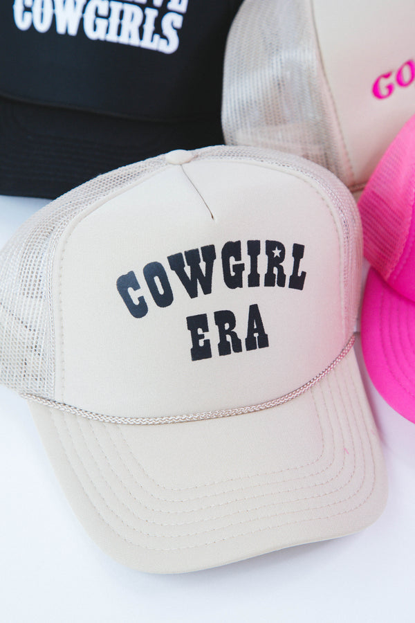 Cowgirl Era Trucker Hat, Tan