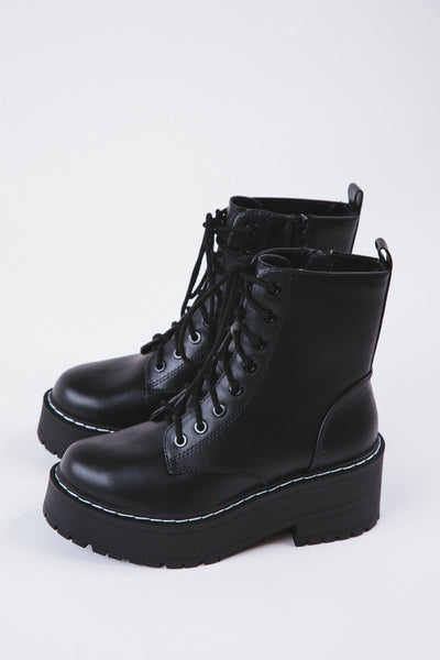 Fling Lace Up Chunky Combat, Black – North Main Clothing Company