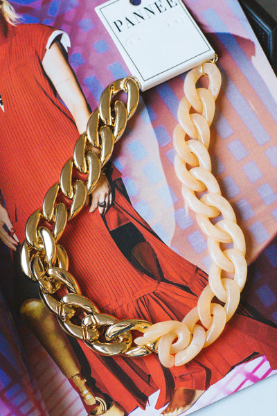 Renee Resin Link Necklace, Ivory – North & Main Clothing Company