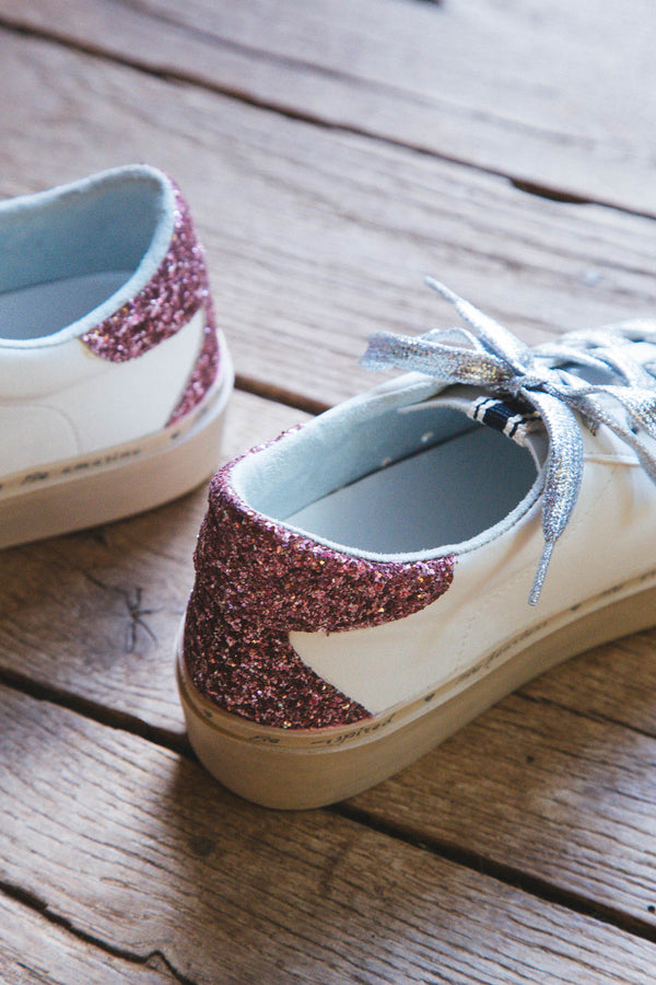 Reba Lace Up Star Sneaker, Pink | SHUSHOP