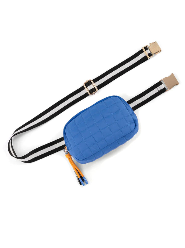 Ezra Quilted Belt Bag, Ultramarine