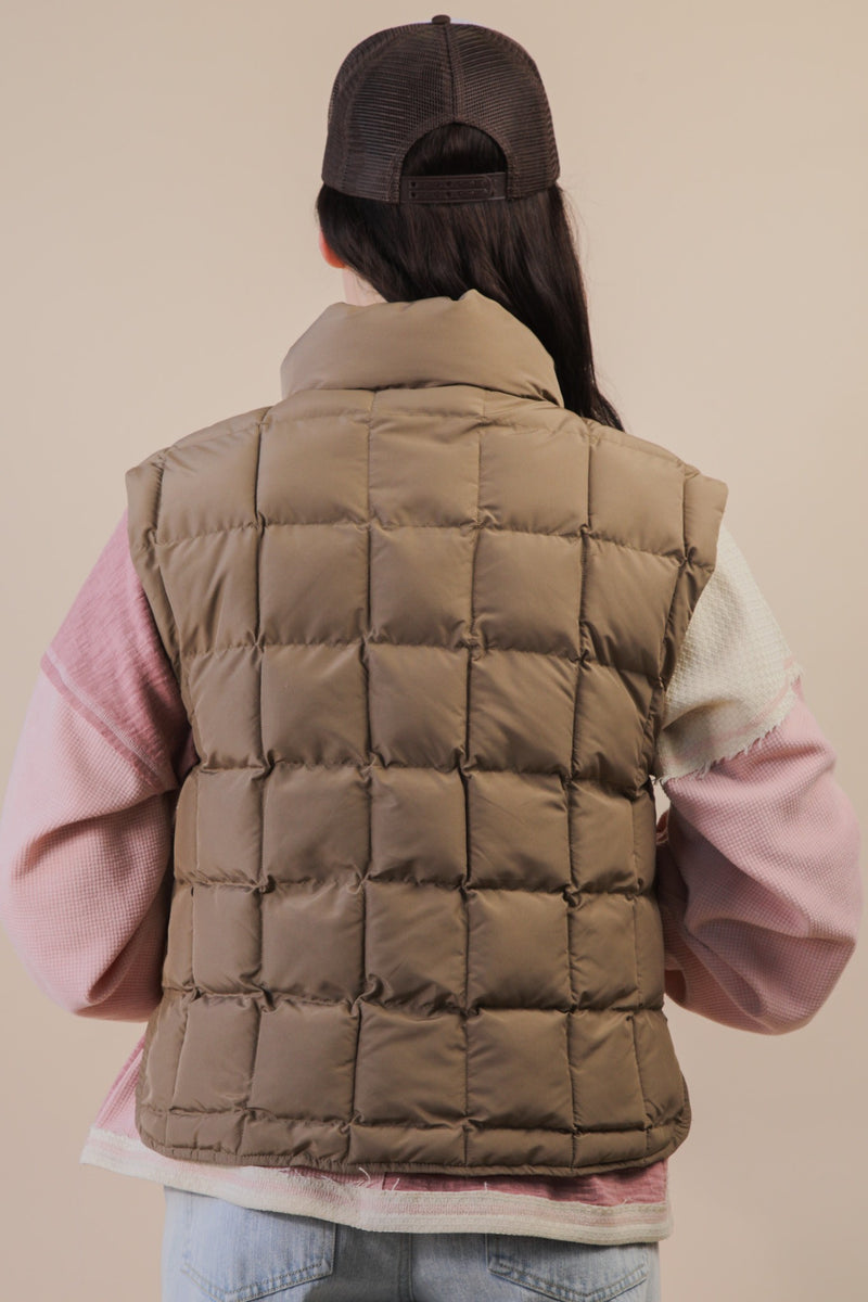 Natasha Puffer Vest, Mocha