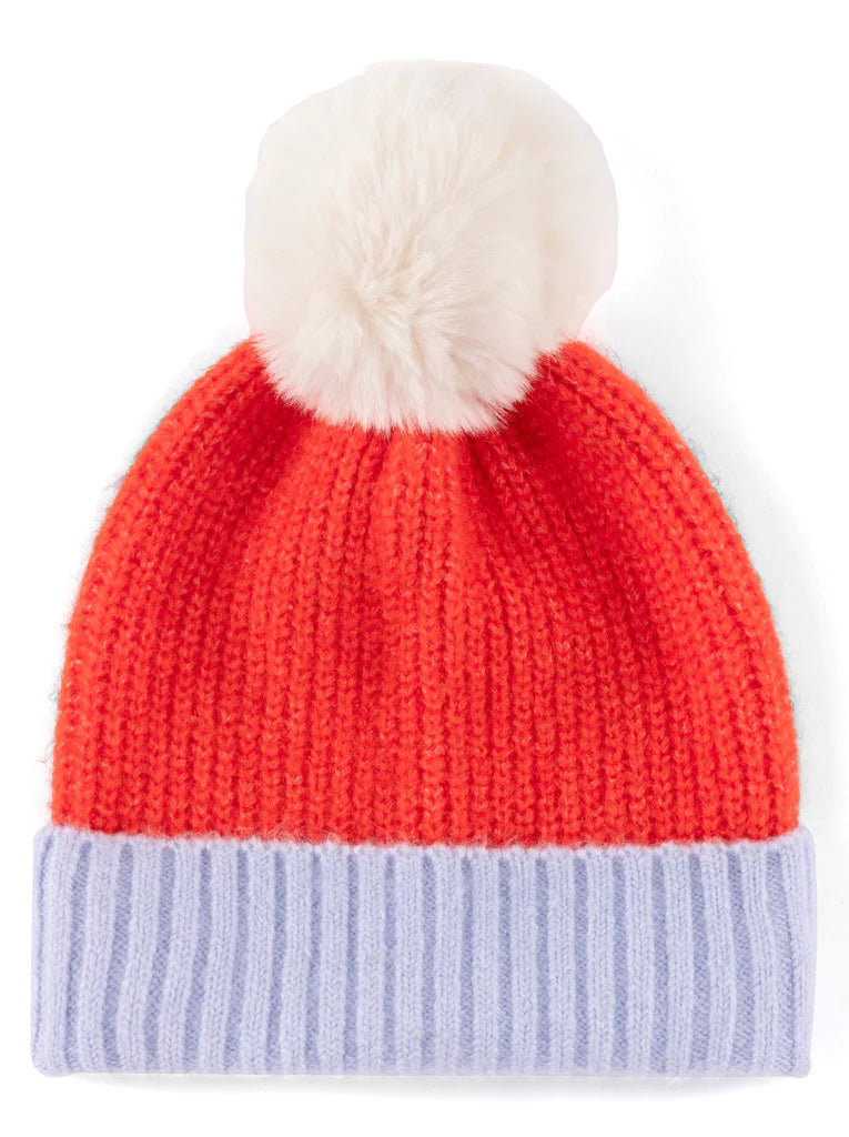 Jane Two Tone Knit Hat, Orange