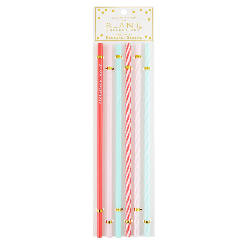 Seasonal Reusable Straws, Snow Fun