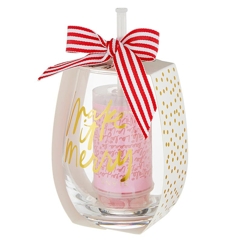Make It Merry Wine Glass & Popper | Slant Collections