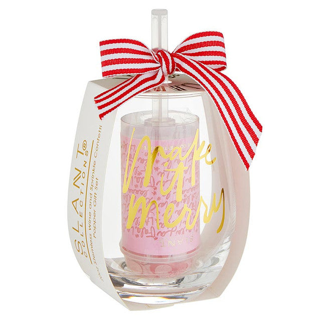 Make It Merry Wine Glass & Popper | Slant Collections