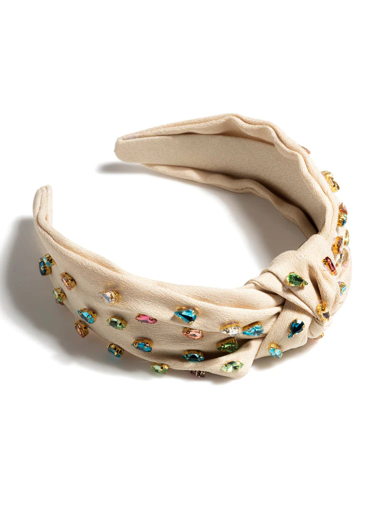 Gemmie Knotted Headband, Champagne