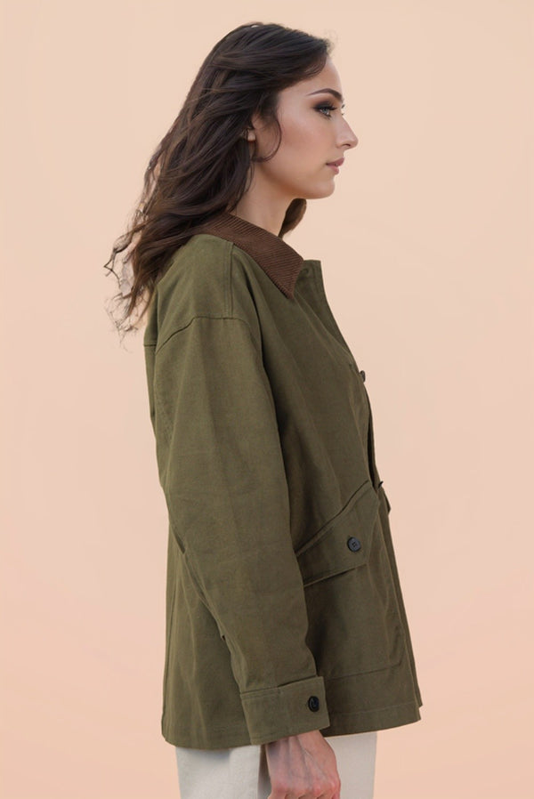 Livi Barn Jacket, Olive Green