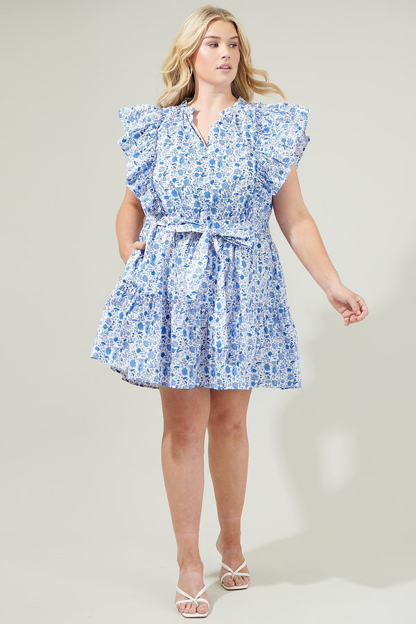 HAILEY FLORAL SHORT DRESS