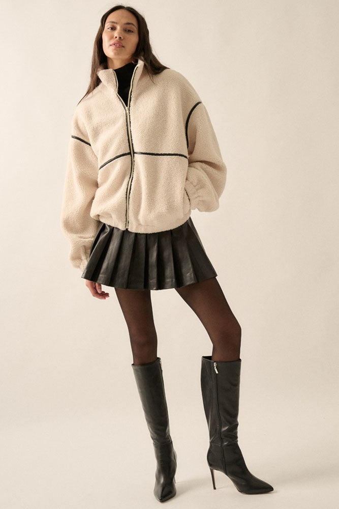 Hannah Sherpa Jacket, Cream