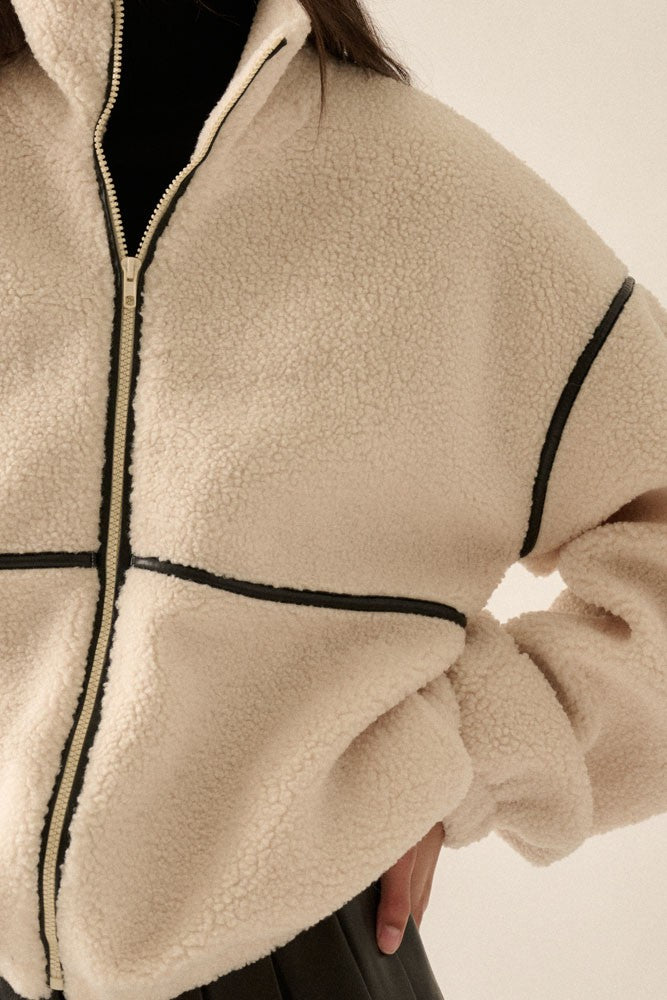 Hannah Sherpa Jacket, Cream