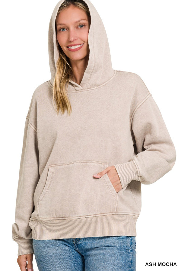 Maude Kangaroo Pocket Hoodie, Ash Mocha