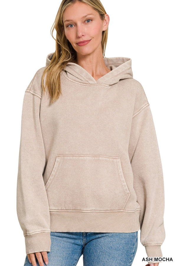 Maude Kangaroo Pocket Hoodie, Ash Mocha