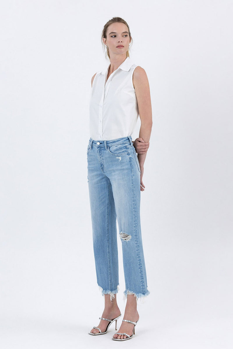 Cassidy High Rise Distressed Jeans, Amply