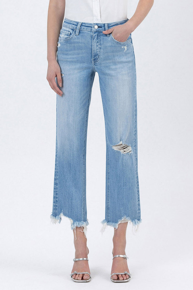 Cassidy High Rise Distressed Jeans, Amply