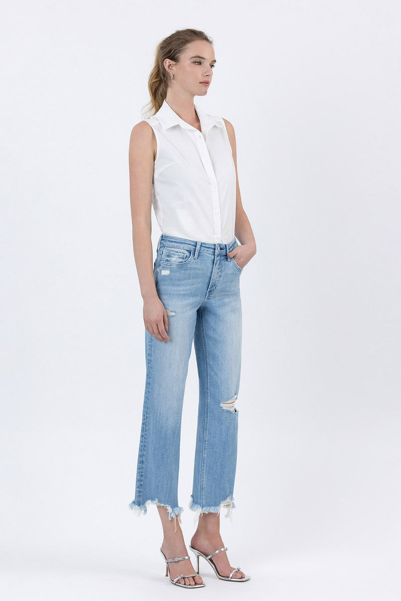 Cassidy High Rise Distressed Jeans, Amply