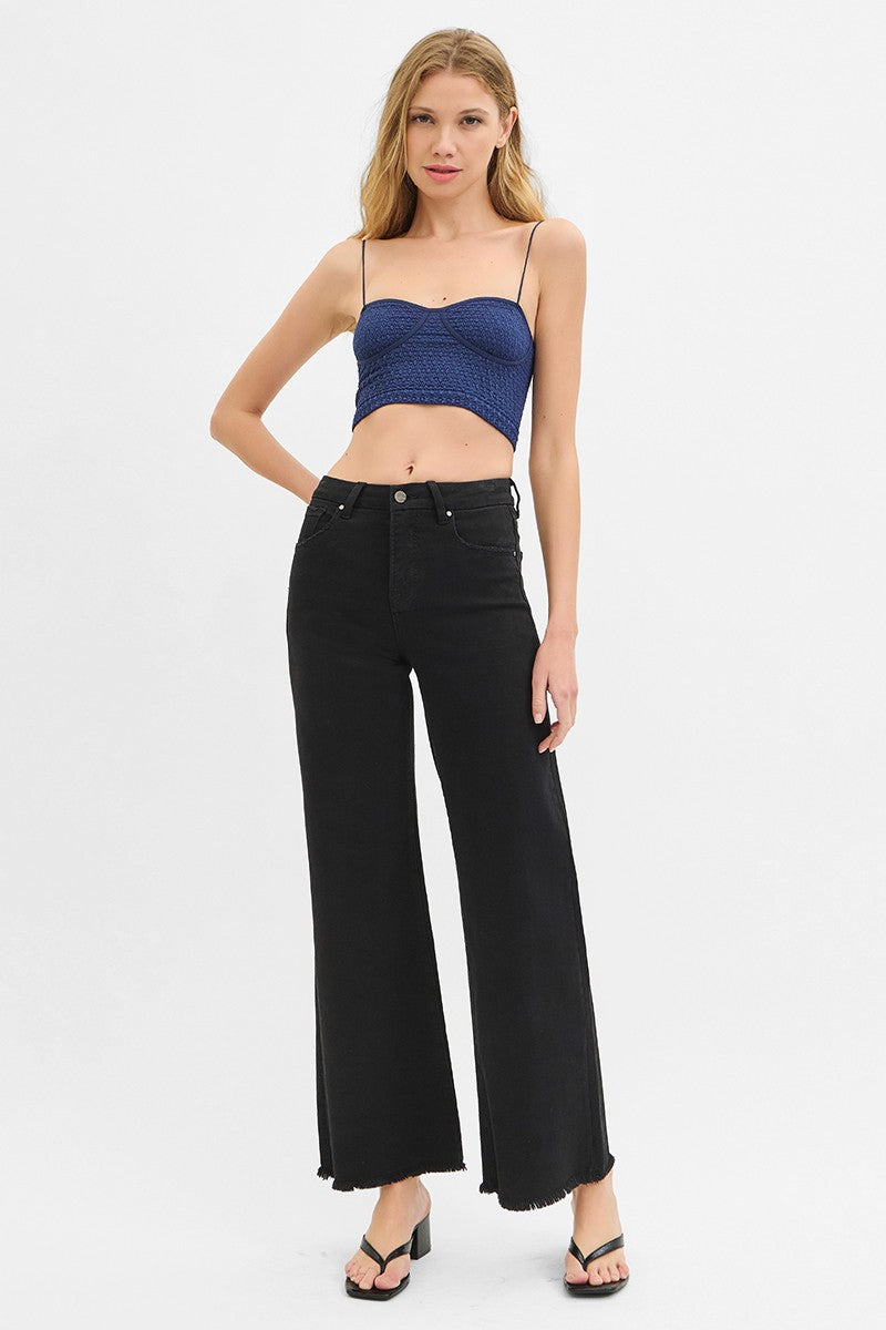 Brielle High Rise Wide Leg Jeans, Black