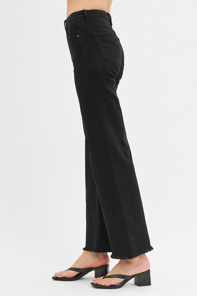 Brielle High Rise Wide Leg Jeans, Black