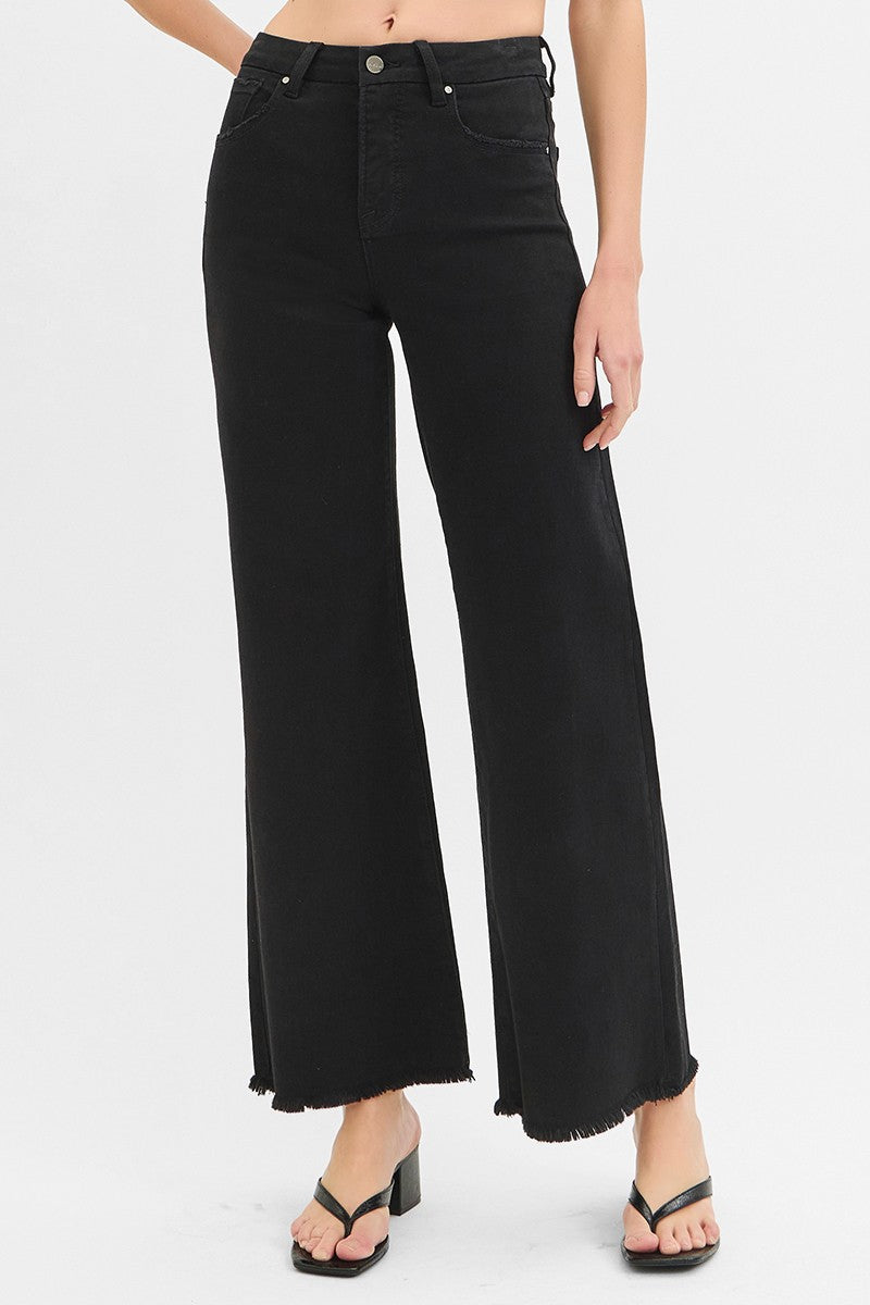 Brielle High Rise Wide Leg Jeans, Black