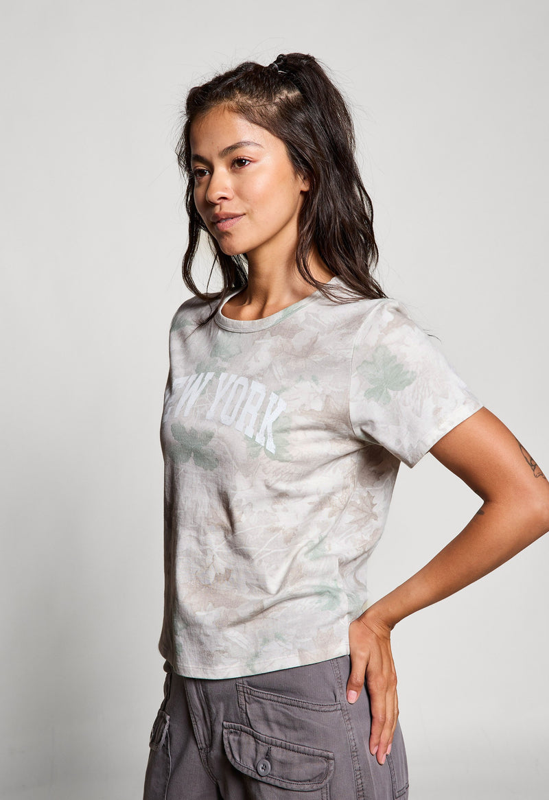 New York All Over Leaf Camo Tee, Leaf Camo