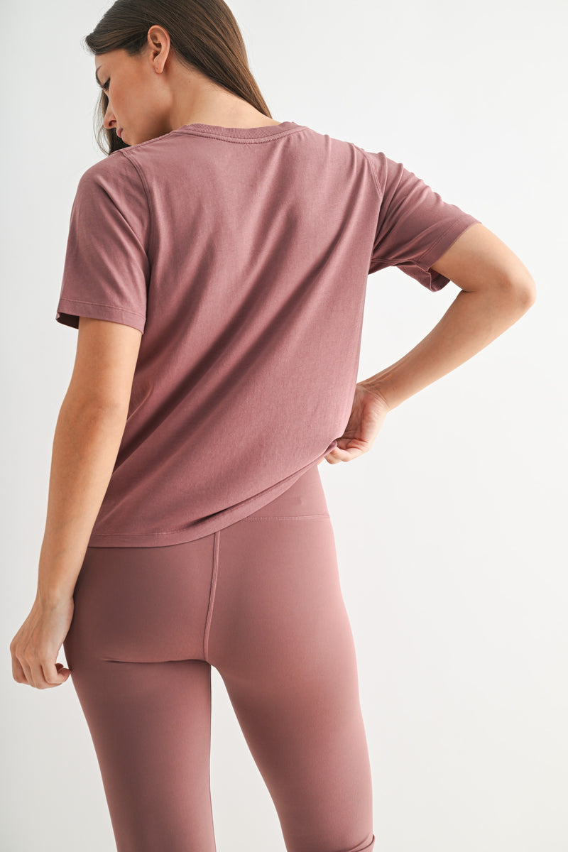 Adalynn Classic Boxy Fit Tee, Rose Taupe
