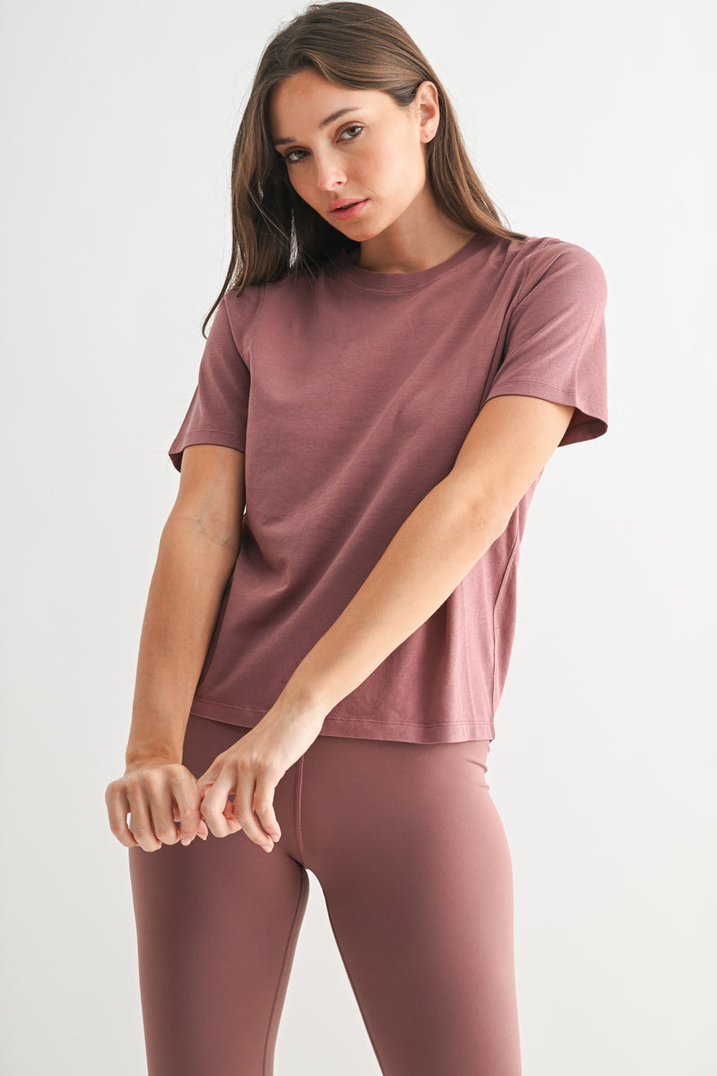 Adalynn Classic Boxy Fit Tee, Rose Taupe