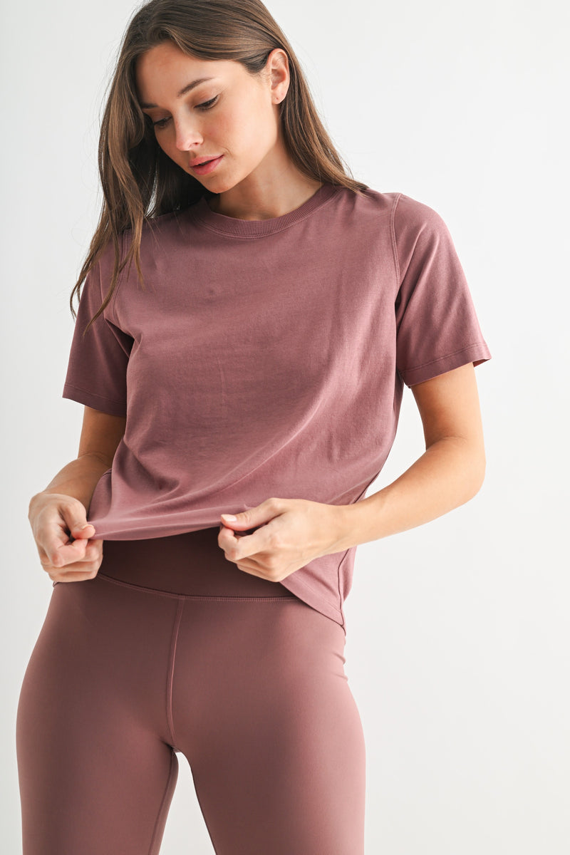 Adalynn Classic Boxy Fit Tee, Rose Taupe