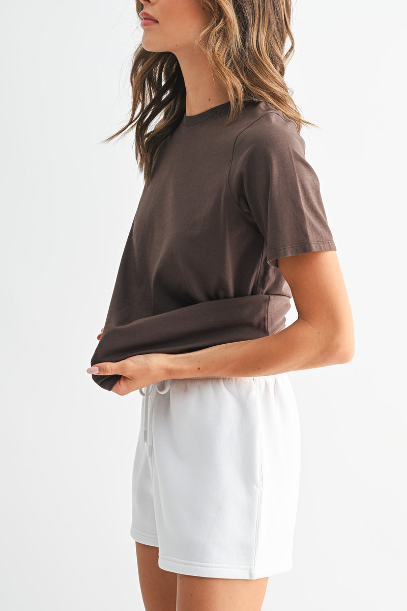Adalynn Classic Boxy Fit Tee, Espresso