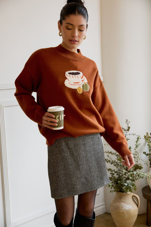Tatum Coffee Sweater, Brown