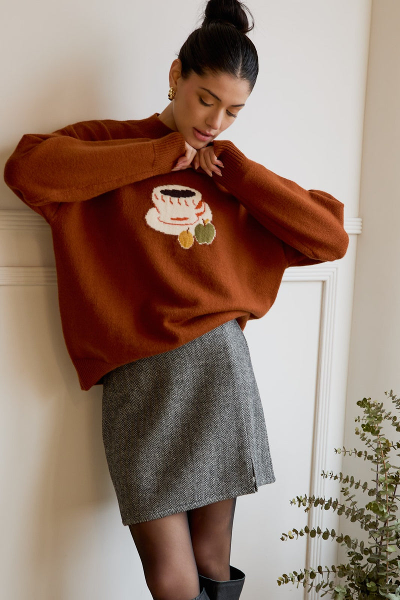 Tatum Coffee Sweater, Brown
