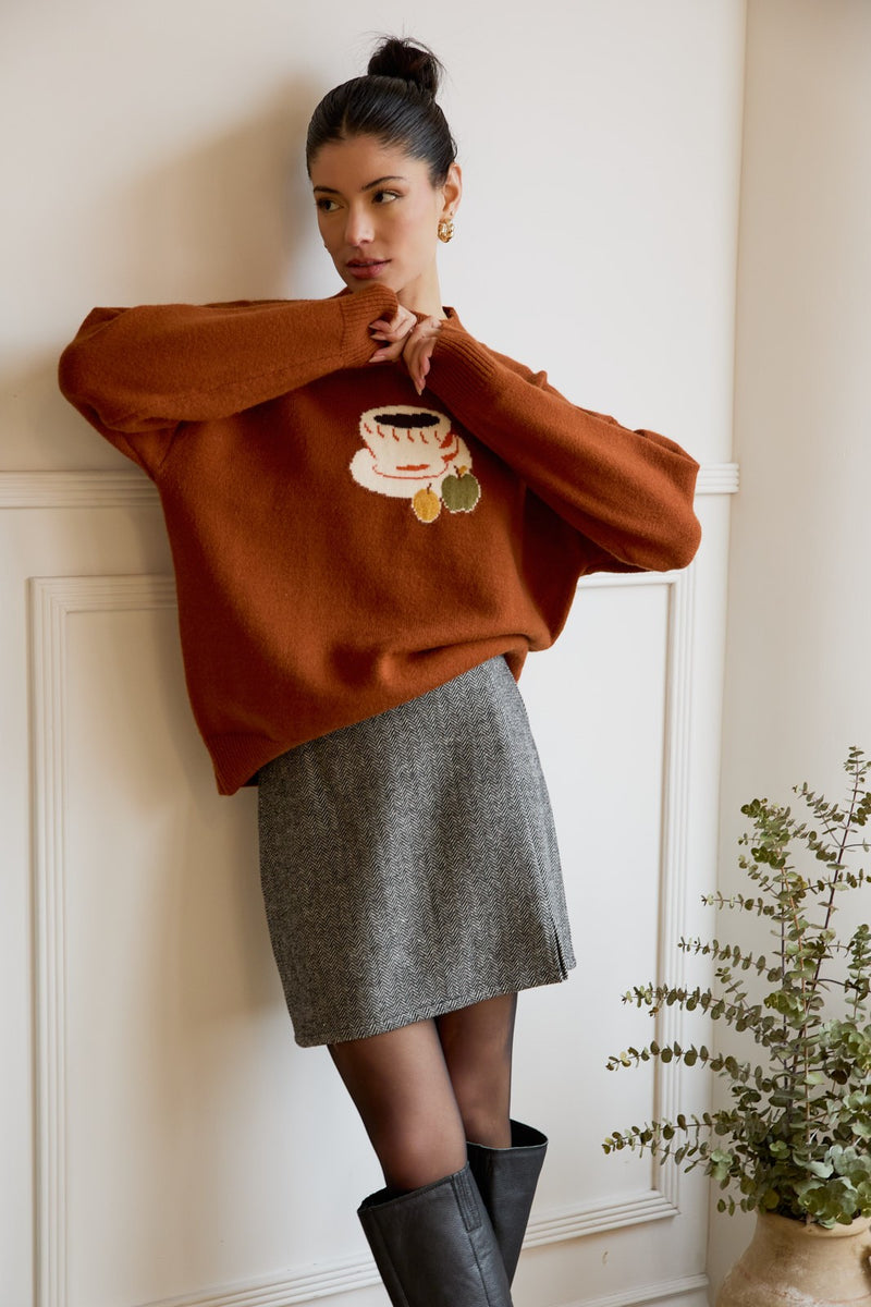 Tatum Coffee Sweater, Brown