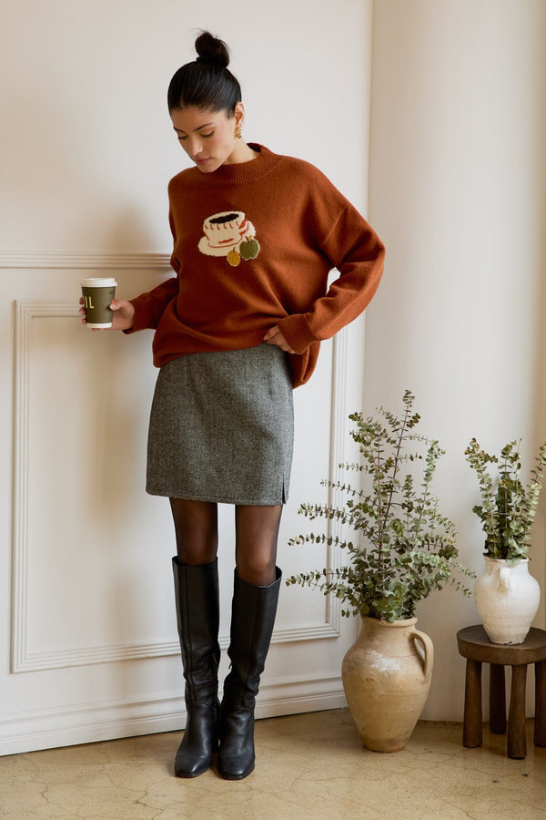 Tatum Coffee Sweater, Brown