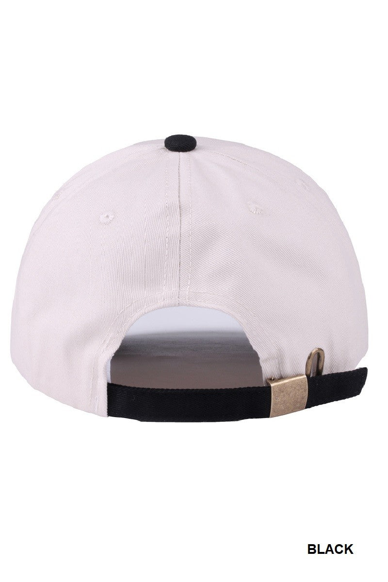 Jesus Saves I Spend Two Tone Cotton Cap, Black