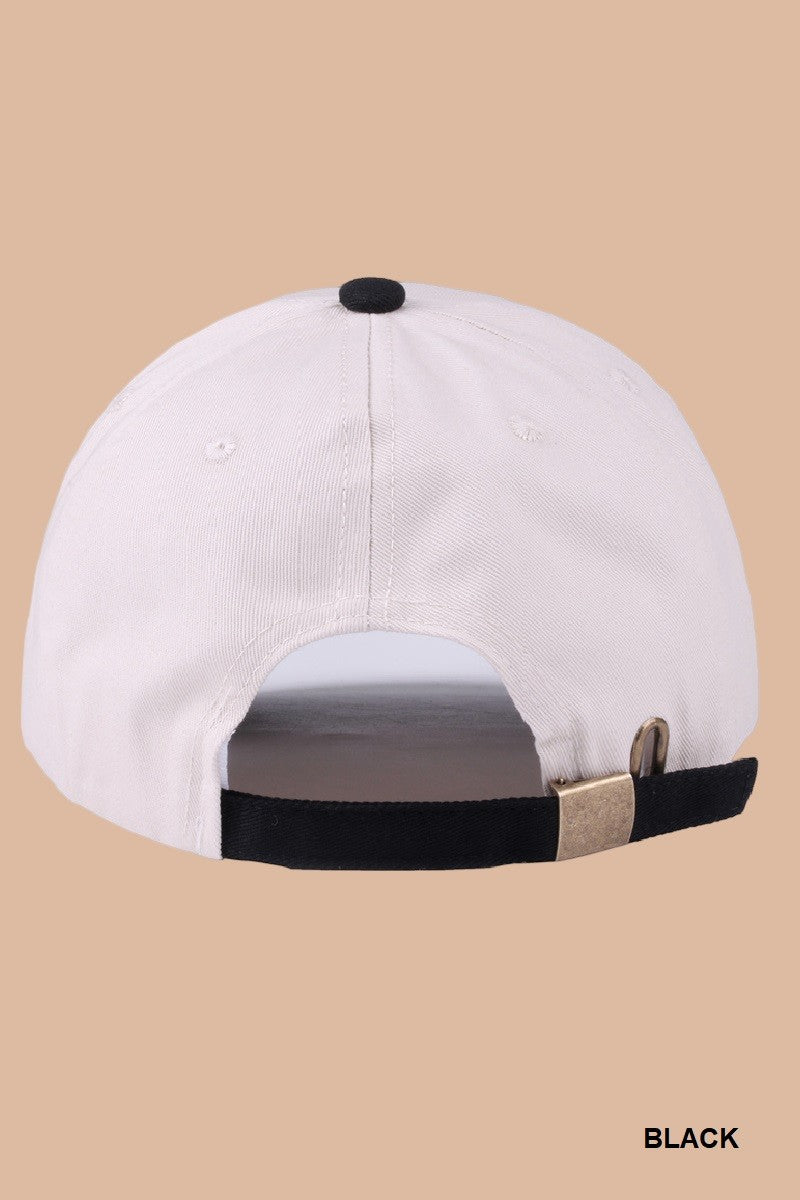 Jesus Saves I Spend Two Tone Cotton Cap, Black