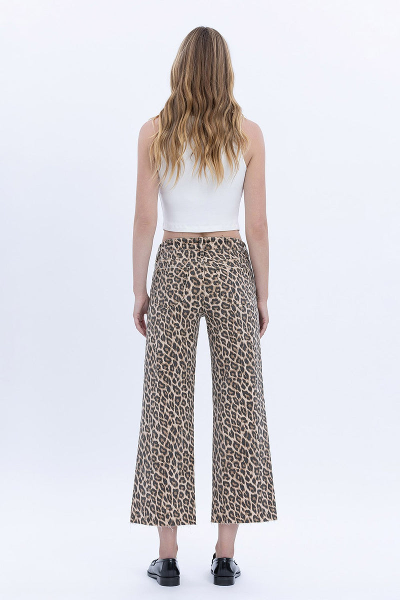Brielle High Rise Crop Jeans, Animal Print