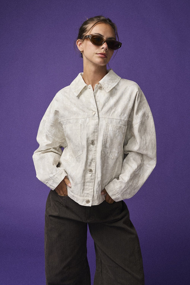 Natalie Nature Print Jacket, Camo