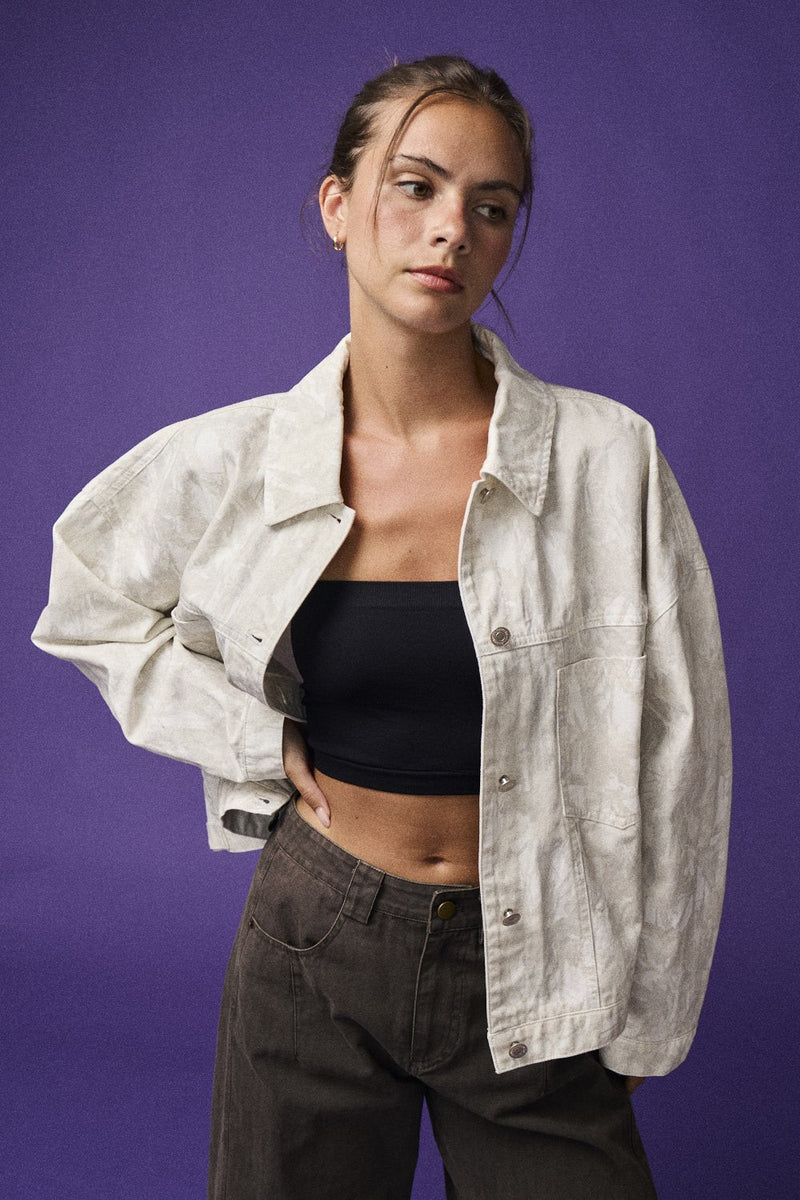 Natalie Nature Print Jacket, Camo