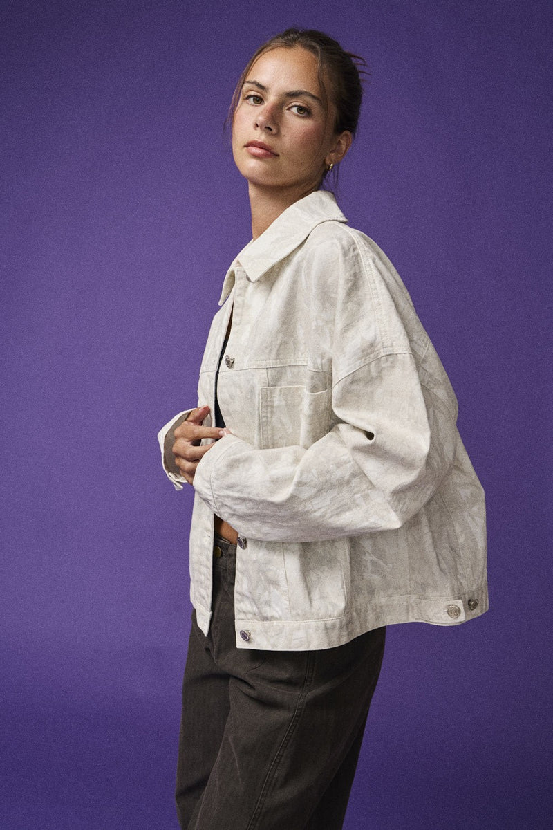 Natalie Nature Print Jacket, Camo