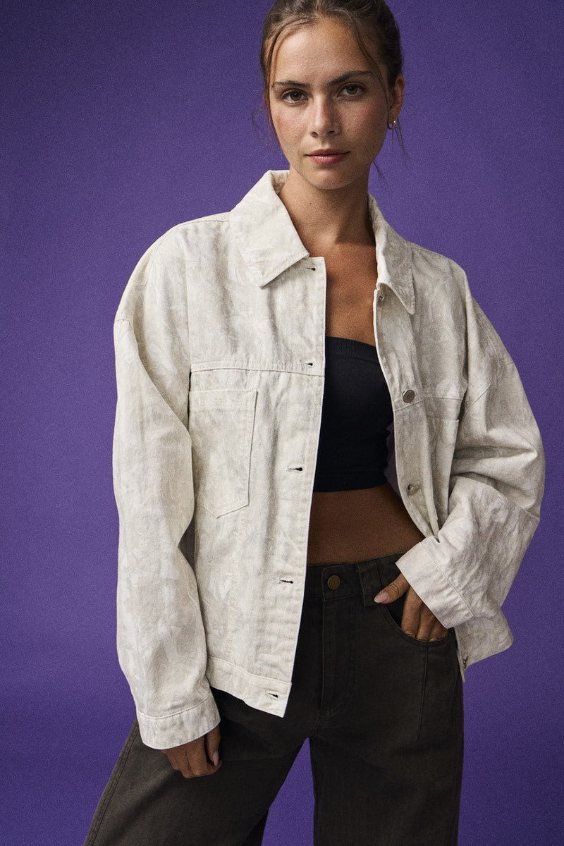 Natalie Nature Print Jacket, Camo