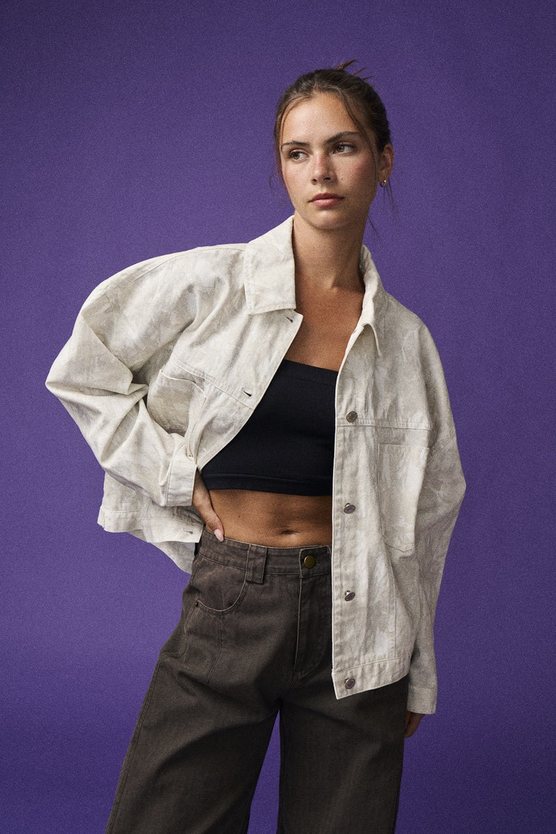 Natalie Nature Print Jacket, Camo