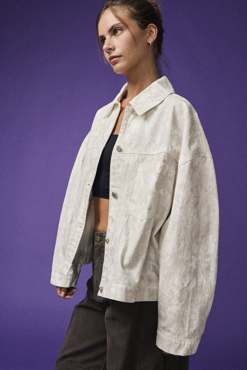 Natalie Nature Print Jacket, Camo