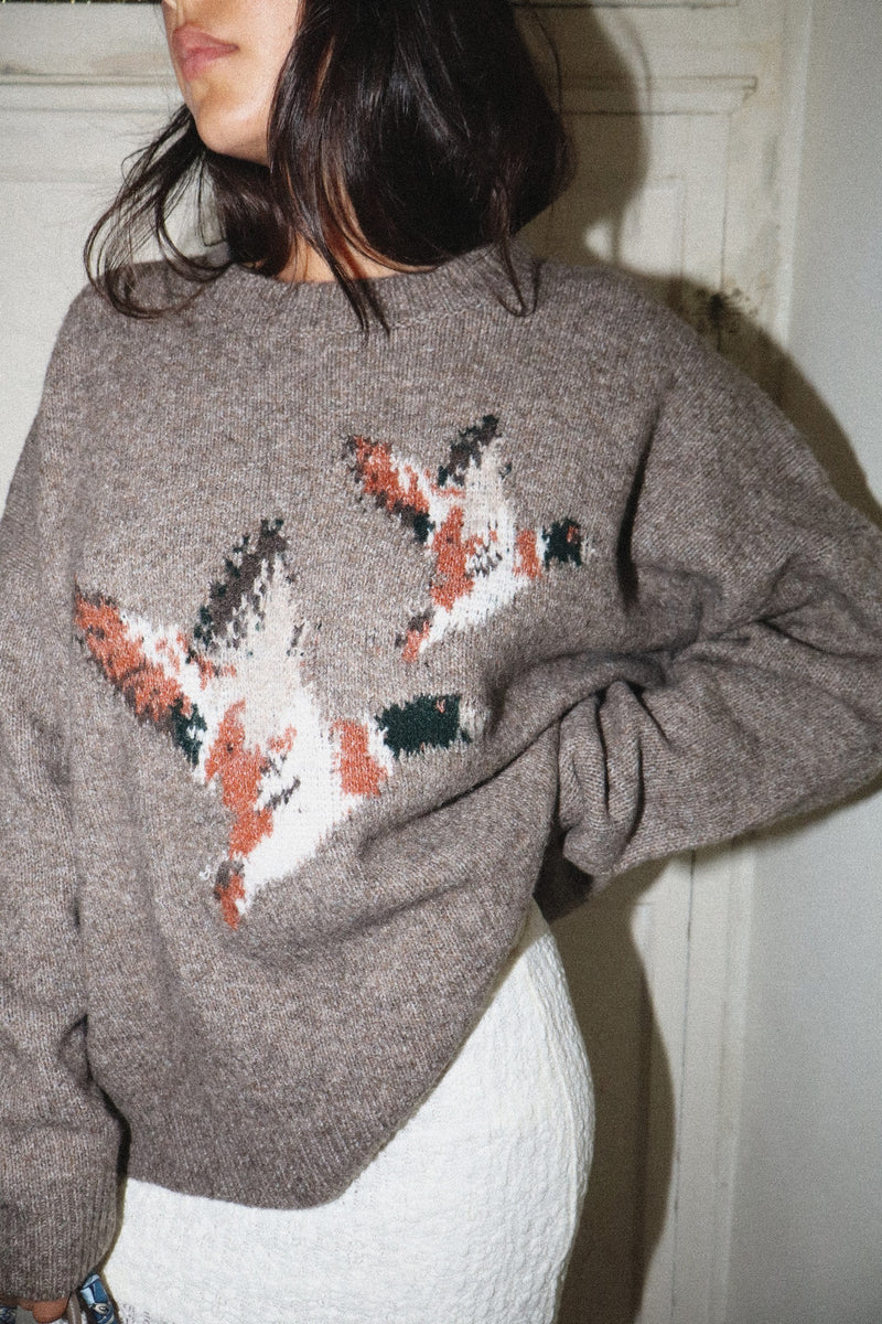 Lyric Flying Duck Sweater, Mocha
