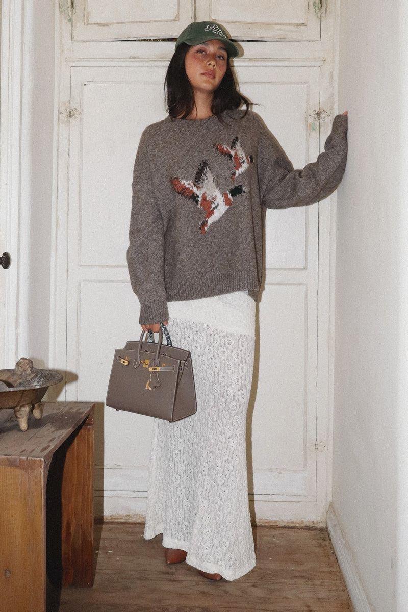 Lyric Flying Duck Sweater, Mocha