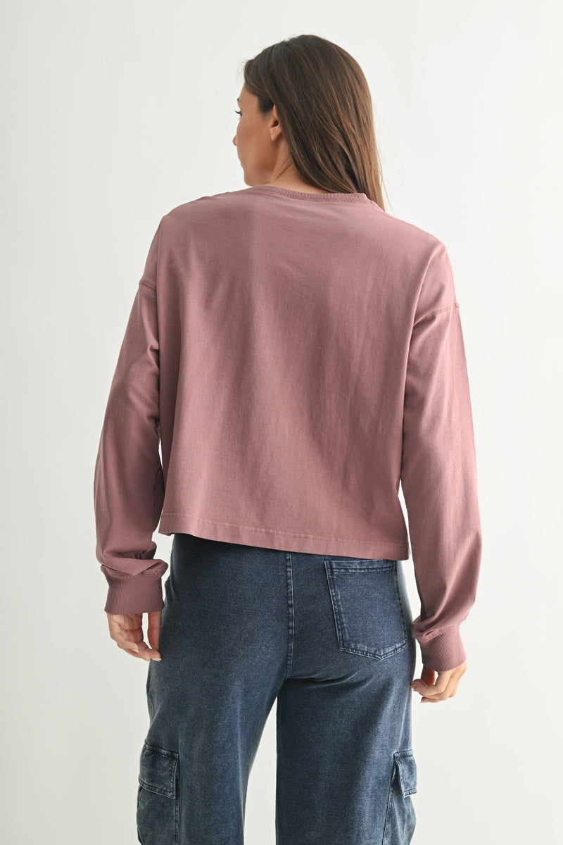 Melanie Notch Neck Top, Rose Taupe
