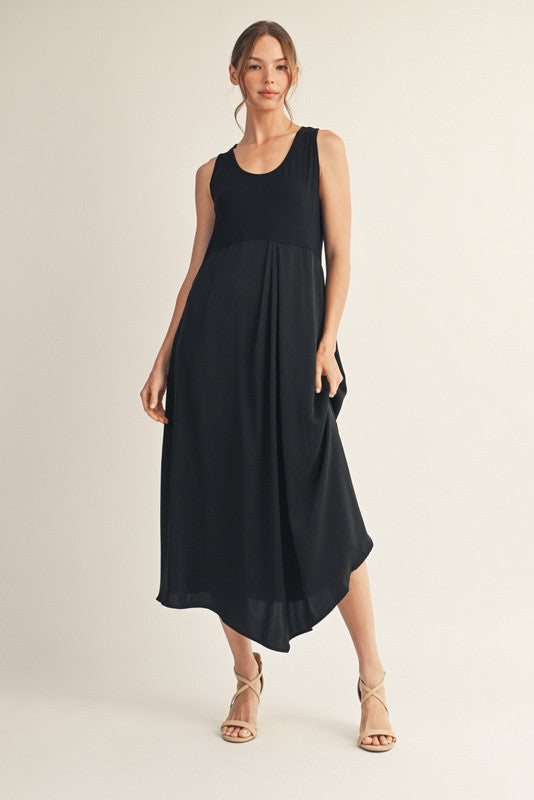 Sarah Grace Midi Dress, Black