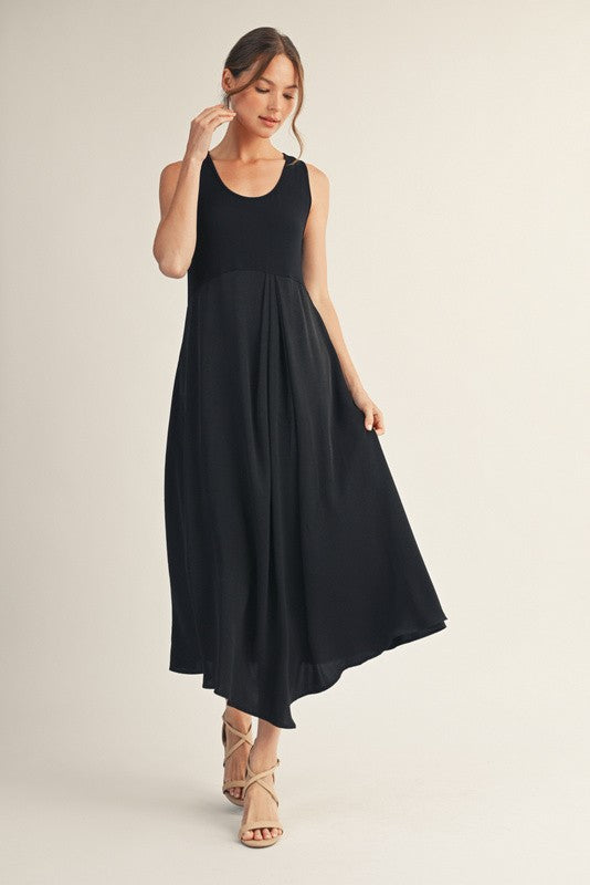 Sarah Grace Midi Dress, Black